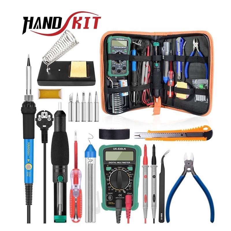 Picture of Adjustable Temperature Electric Soldering Iron Kit Multimeter Welding Tool